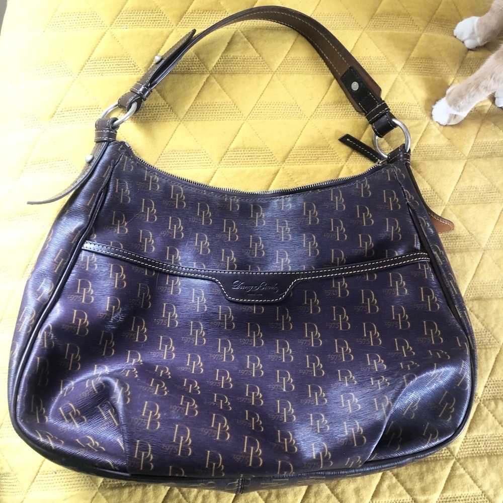 Dooney & Bourke Purple Logo Shoulder Bag